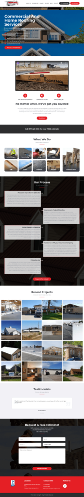 Commerical & Home Roofing website
