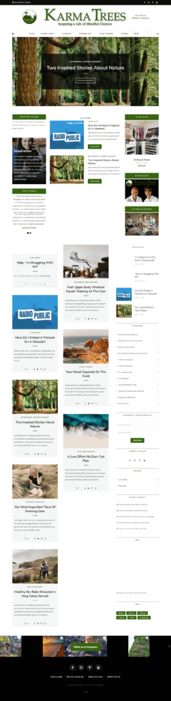 Environmental & Nature blog website