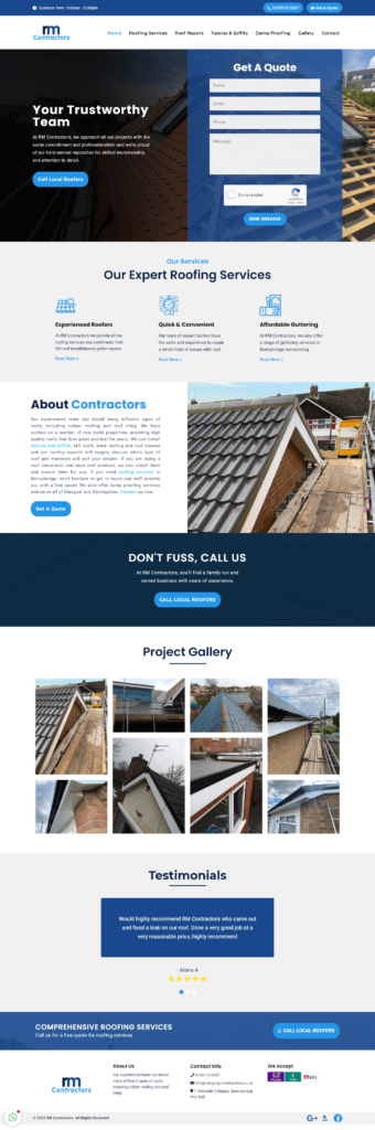Expert roofing services website