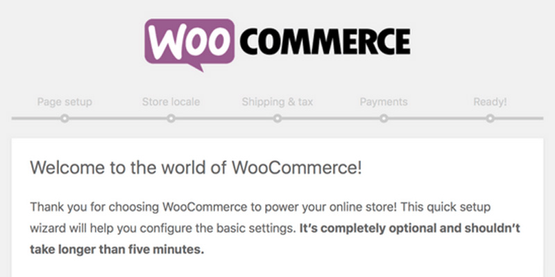 Guided Setup with WooCommerce