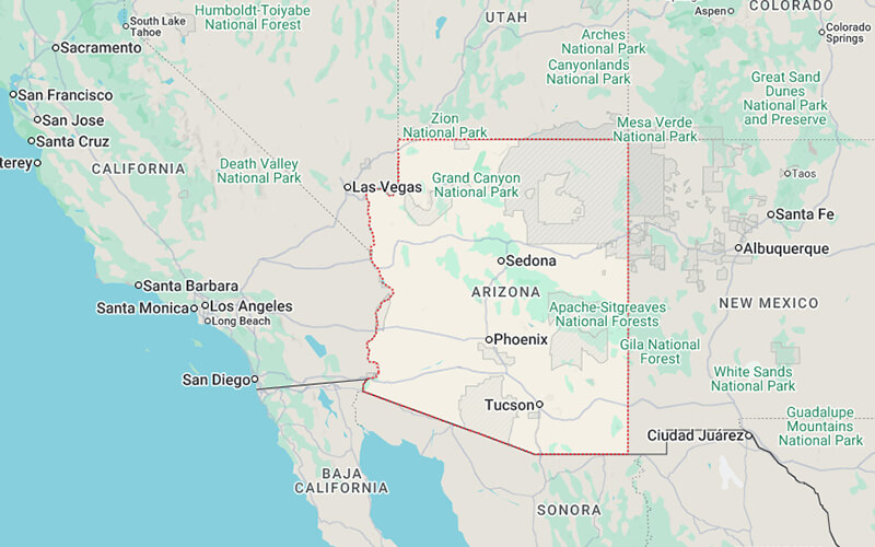 Where Is Arizona Located in the United States?