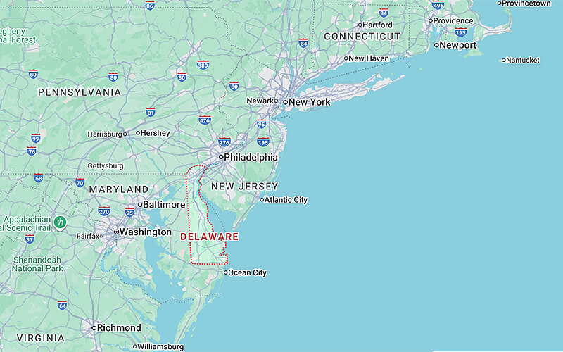 Where Is Delaware Located in the United States?