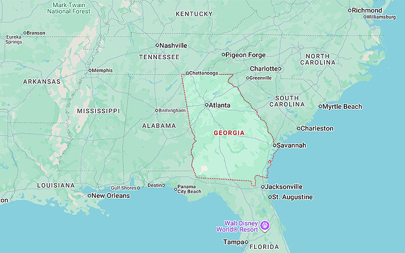 Where Is Georgia Located in the United States?