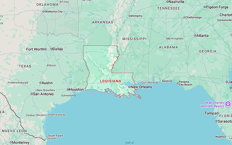 Where Is Louisiana Located in the United States?